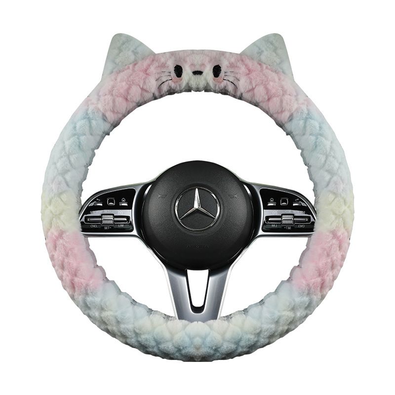 Ichabo Steering Wheel Cover 38cm Plush Cute Bear Little Bear style cute pink view 4