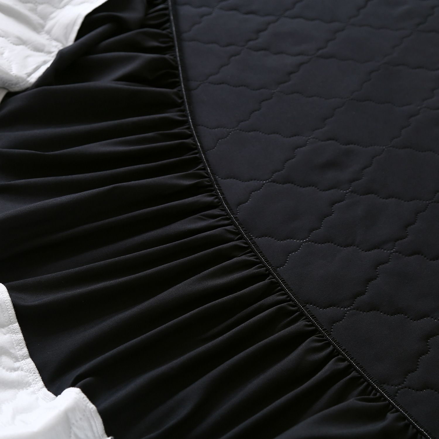 Waterproof Fitted Sheet Rhombus Black 90x200cm Rhombus-Black 180 * 200cm unit view 3