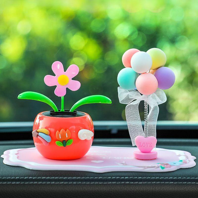 Tang Yi Solar Car Decoration Sunflower Upgraded Sunflower Grapefruit Red — image 1