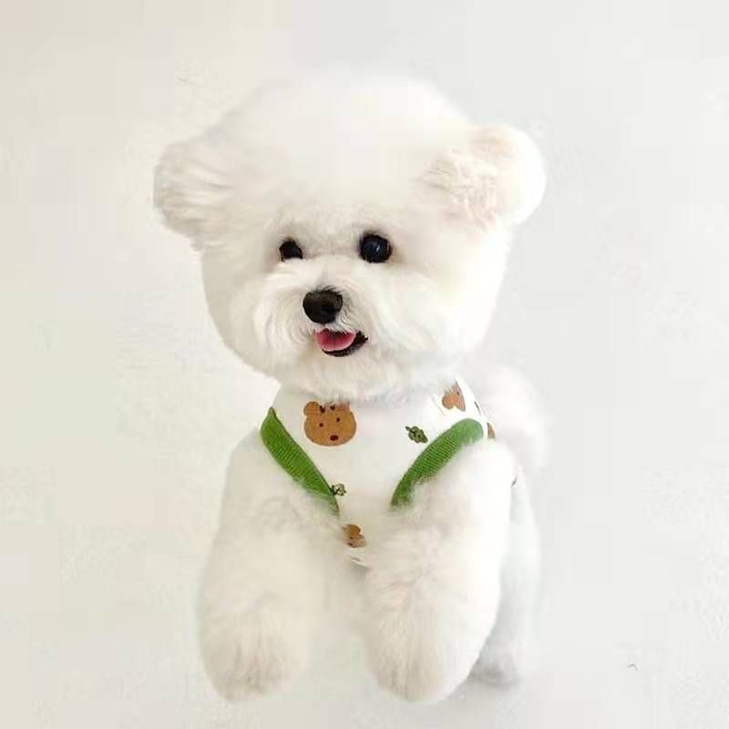 Pet Dog Vest Polyester Summer Small Medium Large Vest Stake Smile 4XL (chest view 5