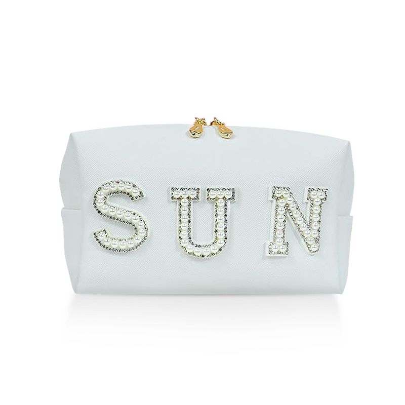 Cosmetic Bag Customizable PU Cube Makeup Travel Storage Small size-SUN
