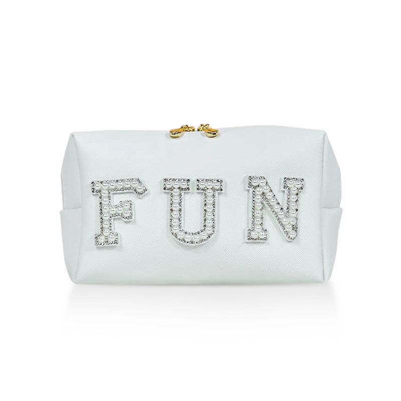 Cosmetic Bag Customizable PU Cube Makeup Travel Storage Small size-FUN