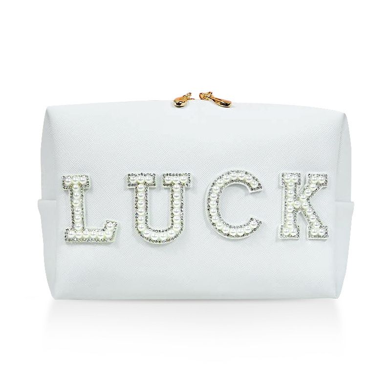 Cosmetic Bag Customizable PU Cube Makeup Travel Storage Large-LUCK