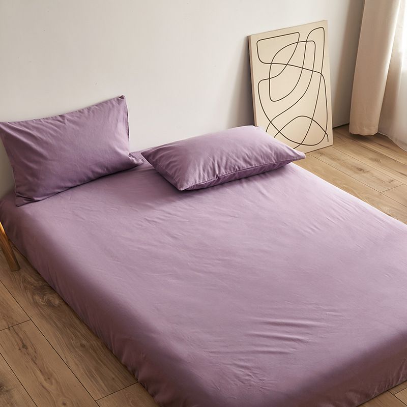 Poem snack Moon Fitted Sheet 100 Cotton Brushed Elegant purple Fitted Sheet