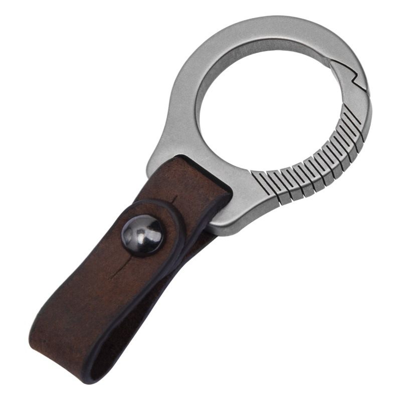 Titanium Alloy Keychain Car Key Holder EDC Gadget Single buckle view 2