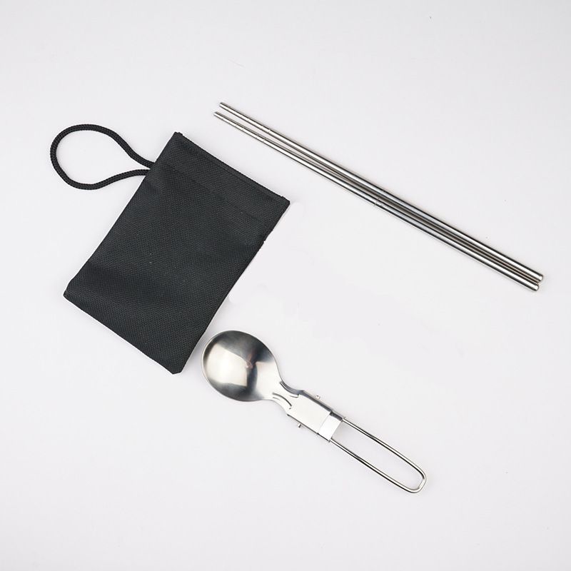Silver island Folding Stainless Steel Cutlery Set Folding spoon