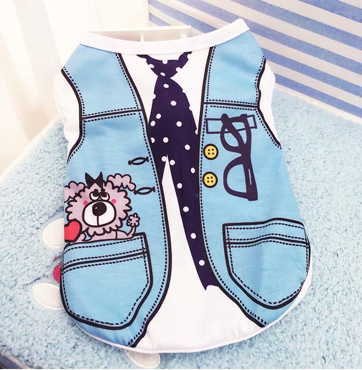 shine Pet Vest Polyester Mesh Dog Cat Clothing Vest-vest collar L (chest — image 1
