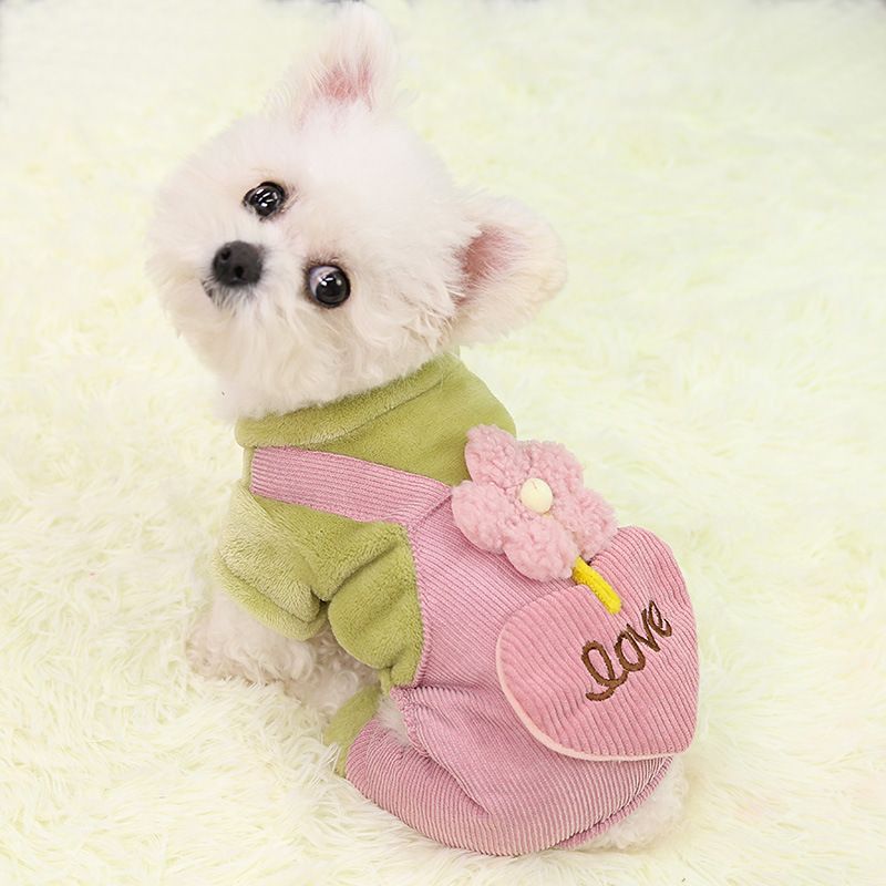 shine Corduroy Four Leg Dog Clothes for Small Dogs 216 Four Leg Thick Pants view 3