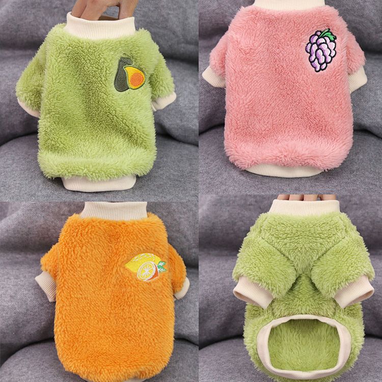 Shine Two Legged Dog Cat Winter Warm Pet Clothing Big red small watermelon view 6