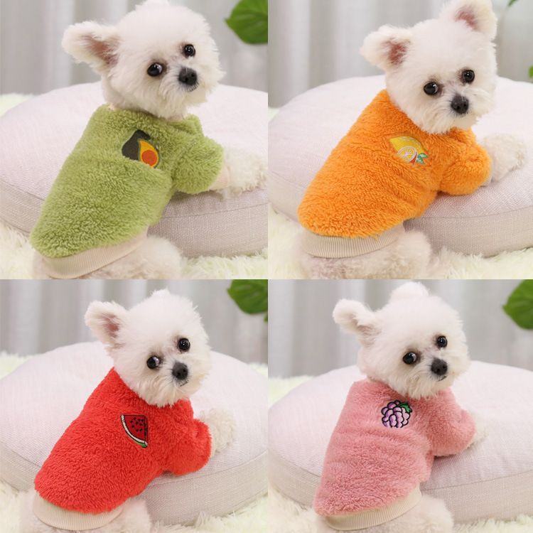 Shine Two Legged Dog Cat Winter Warm Pet Clothing Big red small watermelon view 3