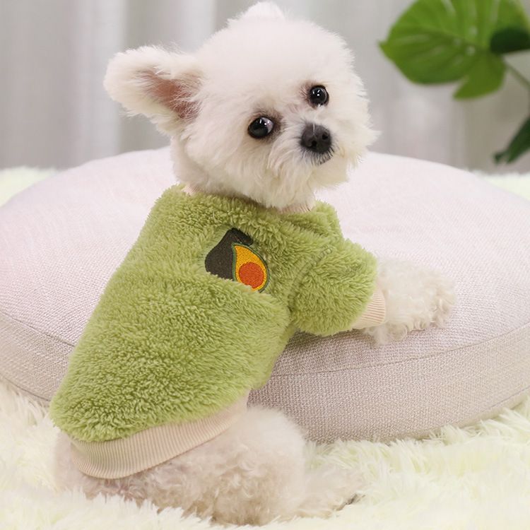 Shine Two Legged Dog Cat Winter Warm Pet Clothing Green veal avocado — image 1
