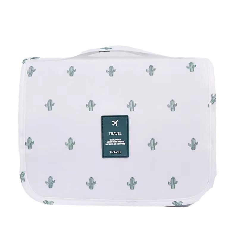 Travel Cosmetic Bag Large Capacity Hanging Storage Cactus