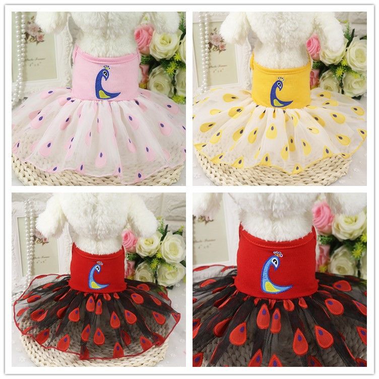Dog Cat Vest Skirt Striped Mesh Summer Vest-Banana M (bust 40CM recommended view 6