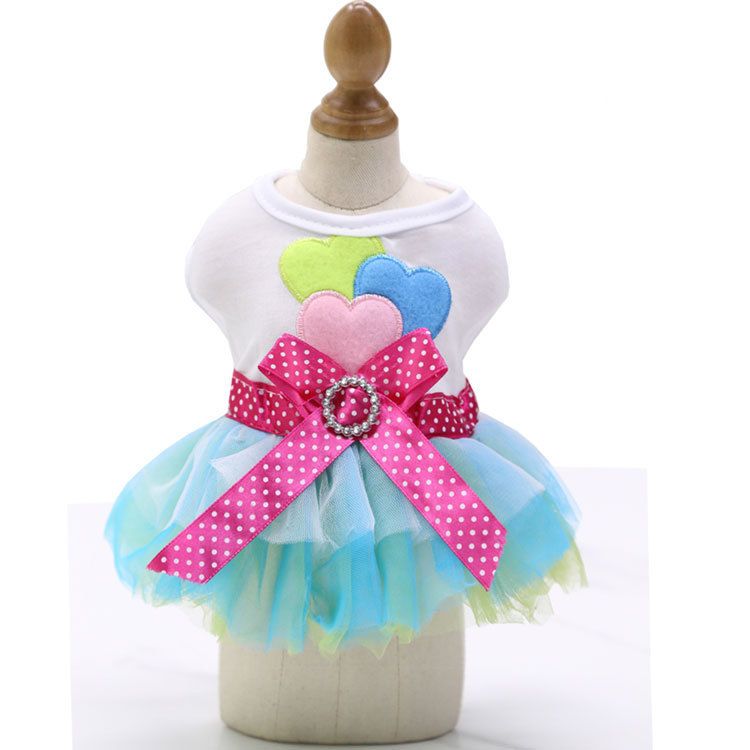 Pet Dress Shine Cotton Lip Skirt Lip Skirt pink M (bust 40CM recommended view 4