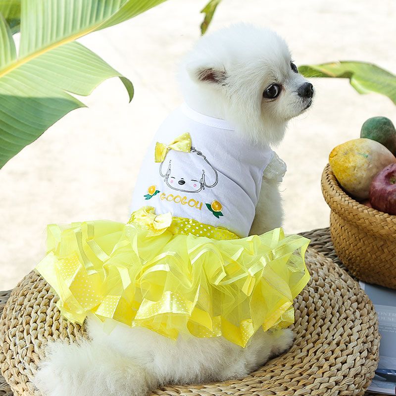 Shine Pet Fruit Dress Cotton Fruit tutu green S (bust 35CM recommended weight view 5