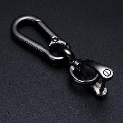 8 Shaped Keychain Car Key Ring Metal Gift Horseshoe buckle silver view 2