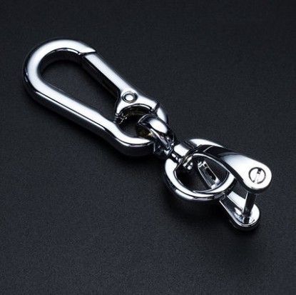 8 Shaped Keychain Car Key Ring Metal Gift Horseshoe buckle silver view 3