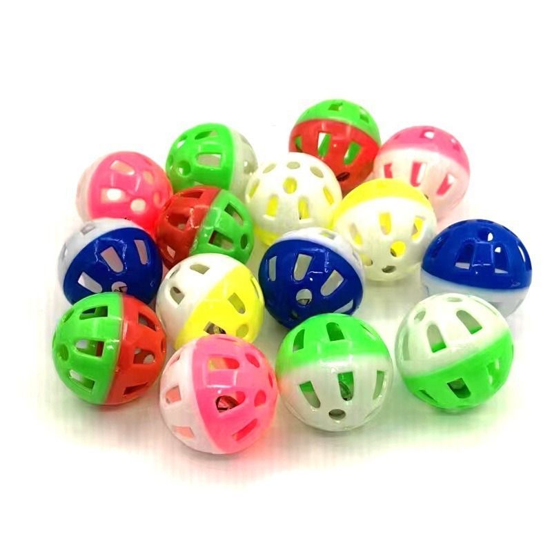 Cat Toy Plastic Bell Ball 2 Color Green view 3