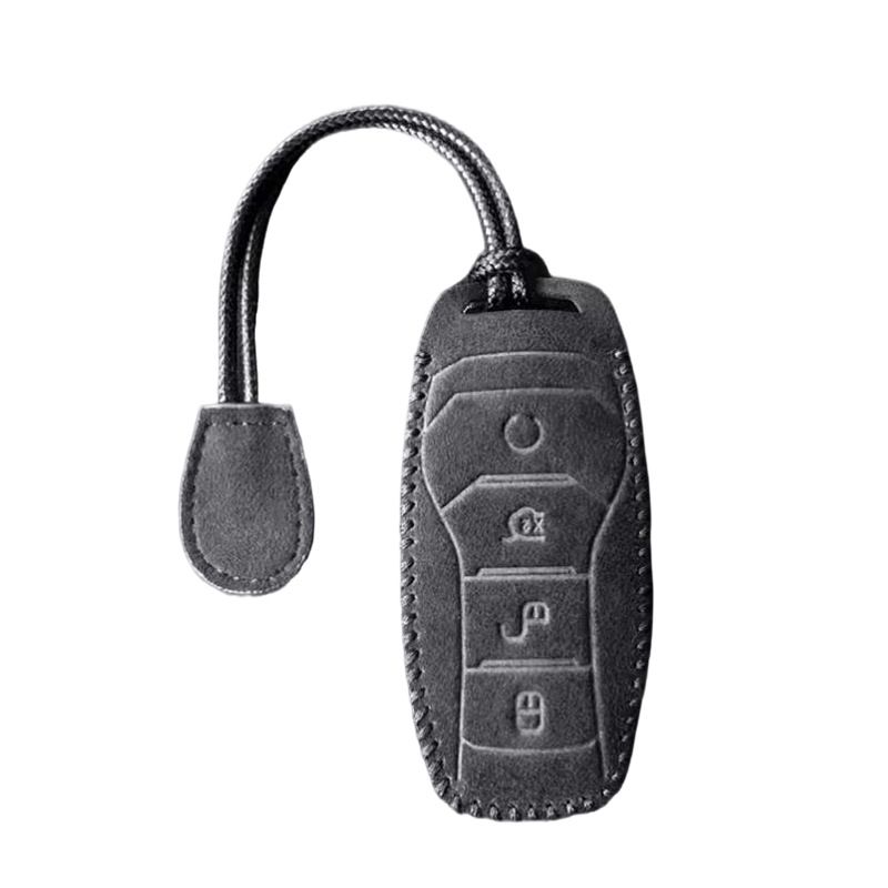 Byd Suede Leather Key Cover Han Dolphin Seagull Seal c single set with rope view 5