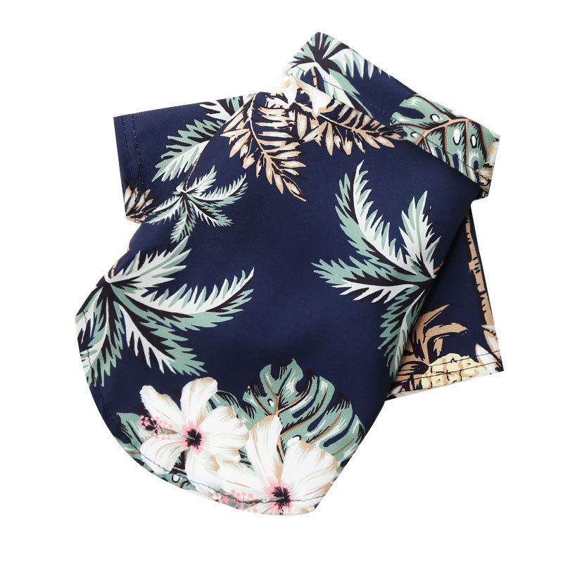 Pet Shirt Shine Polyester Small Medium Coconut Tree Shirt Black L (bust 45CM — image 1