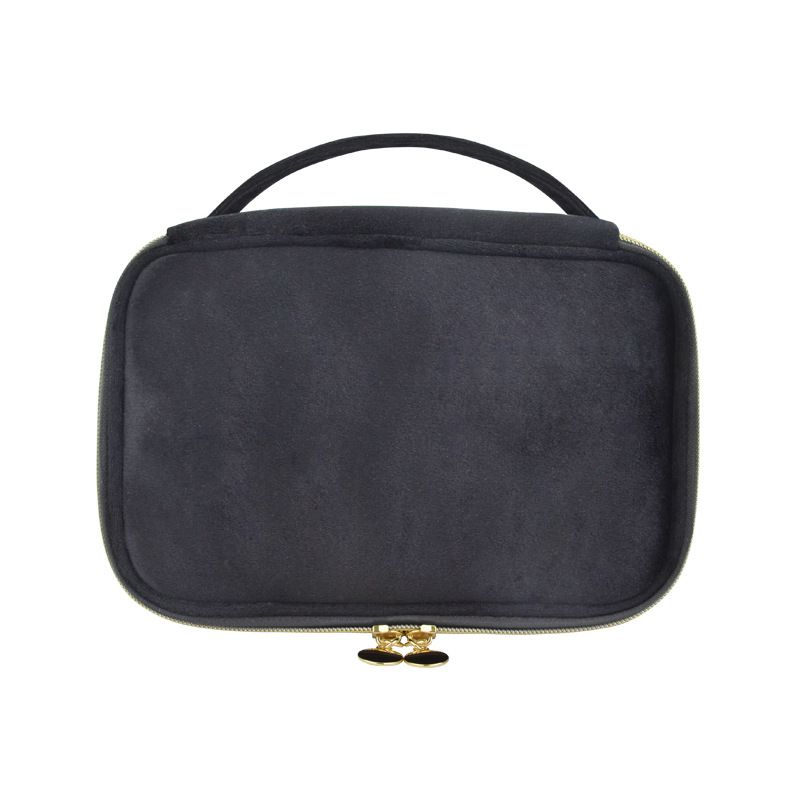 Velvet Makeup Storage Bag Multipurpose Travel Case Black