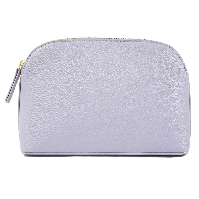 PU Leather Makeup Bag Waterproof Travel Storage. Light purple