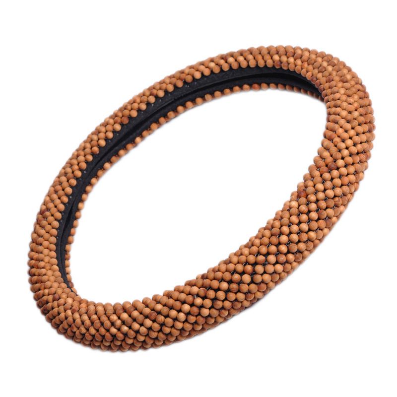 Steering Wheel Cover Dark Fragrance Pavilion 40cm Wood Thuja square cushion view 3