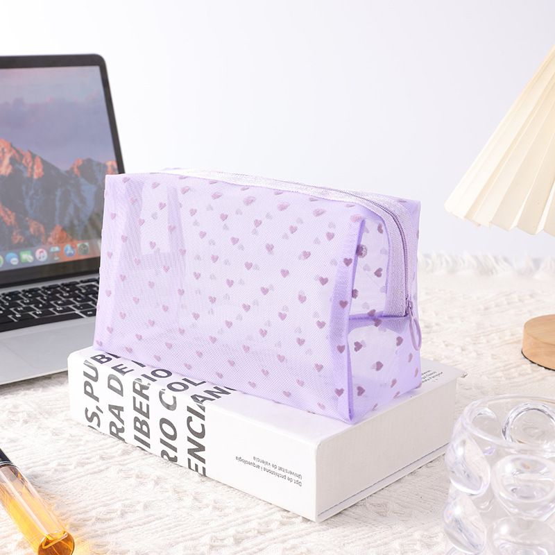 Portable Makeup Bag Large Capacity Travel Cosmetic purple anise