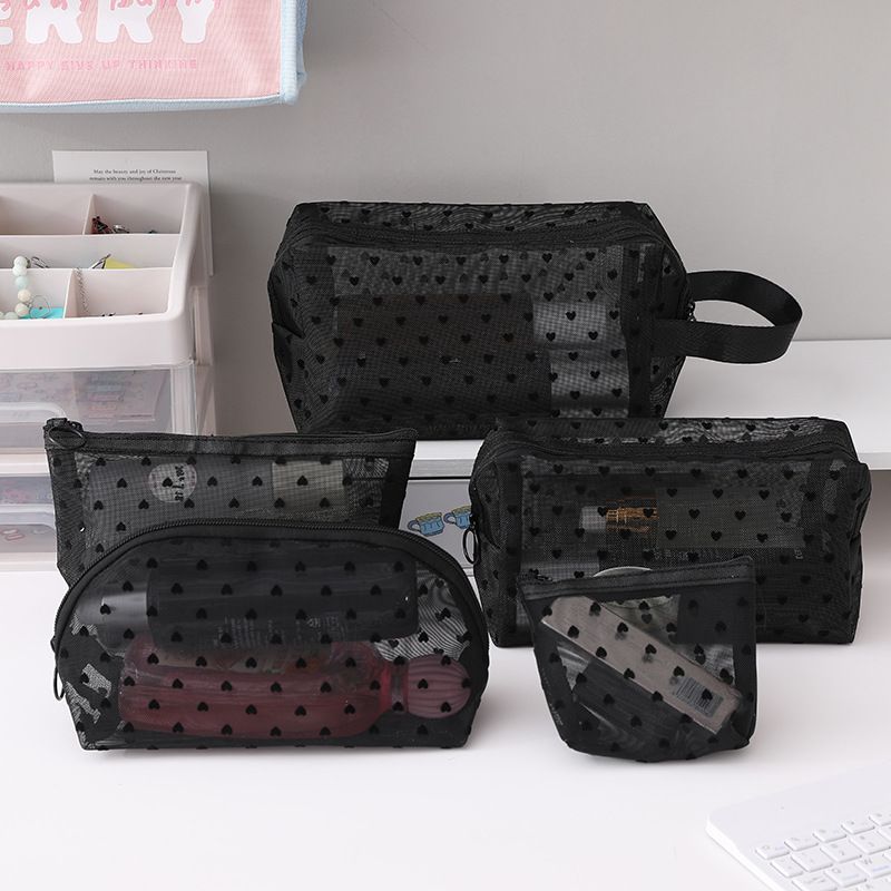 Portable Makeup Bag Large Capacity Travel Cosmetic Blue small size view 5