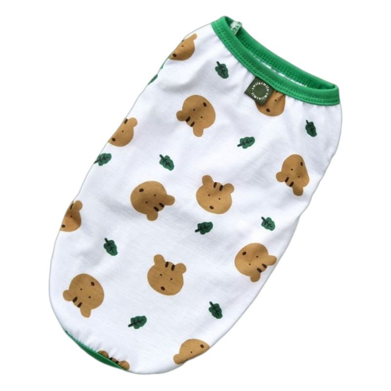 Pet Dog Vest Polyester Summer Small Medium Large 039Q Green Crocodile Vest L view 2