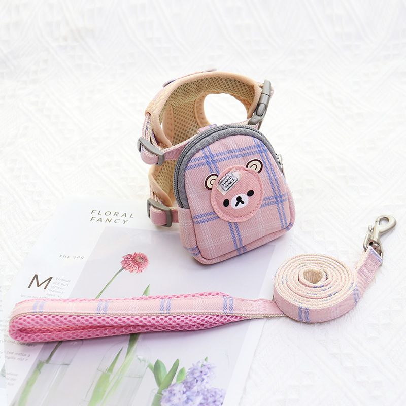 Zichen Polyester Vest Dog Harness Small Pet Pink (one set as shown) 1.5(S) view 3