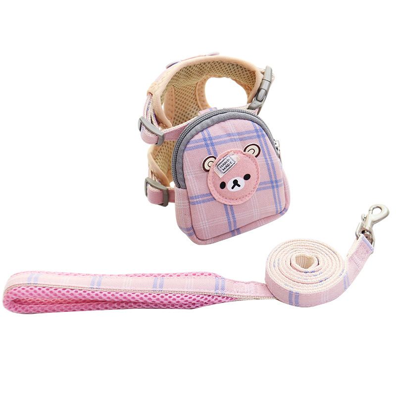 Zichen Polyester Vest Dog Harness Small Pet Pink (one set as shown) 1.5(S) view 6