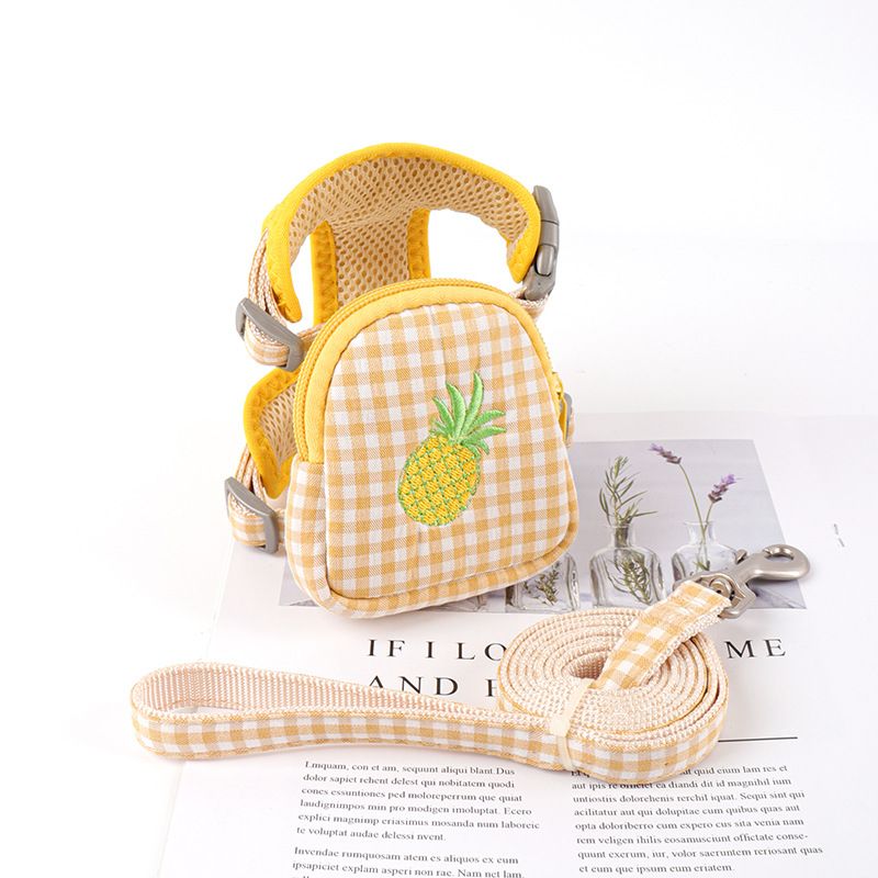 Zichen Polyester Vest Dog Harness Small Pet Yellow fruit (one set as shown) — image 1