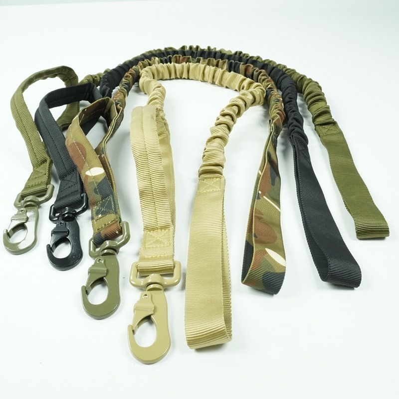 Nylon Tactical Dog Leash Hope Retractable Green traction rope view 2