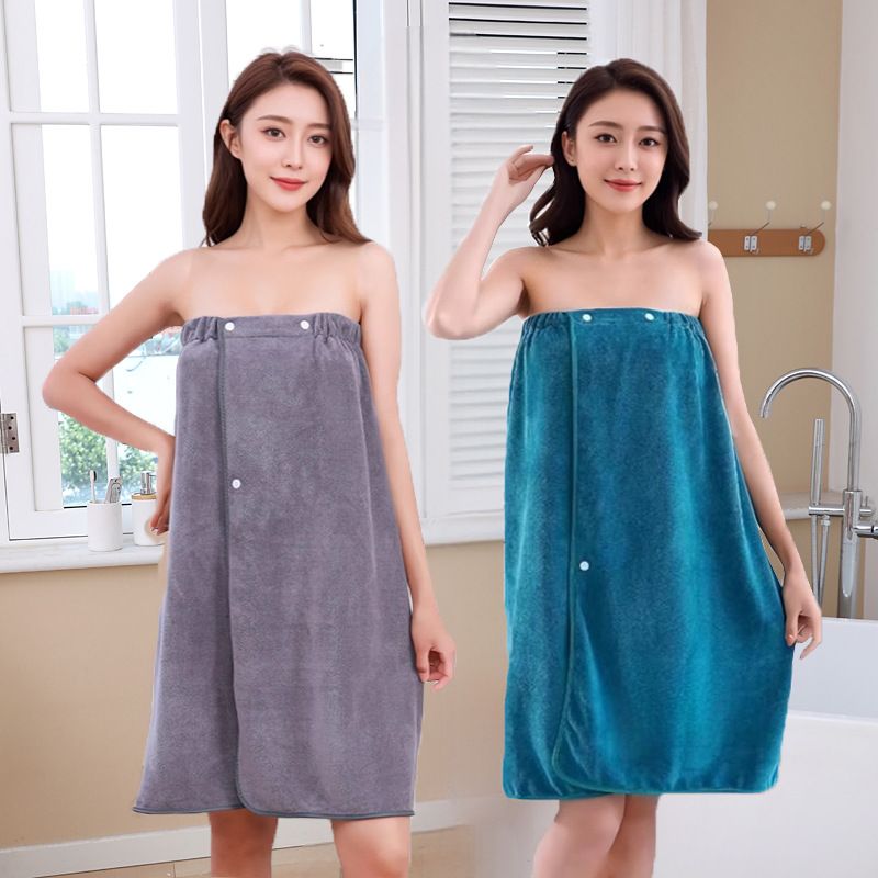Youyou Wearable Bath Towel 300gsm Microfiber Light Gray 140/70cm view 2