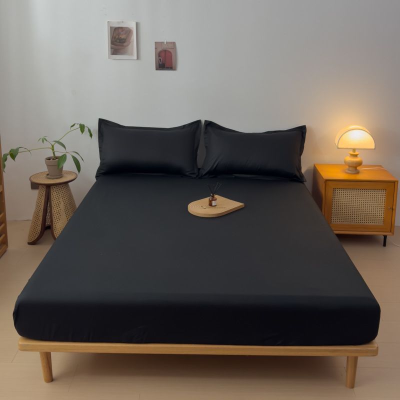Yuan sheng Cotton Mattress Cover Fitted Style Black 150*200cm standard