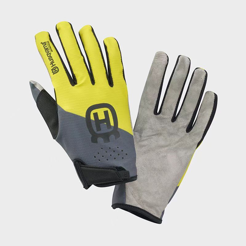 LOHAS FOX Bicycle Gloves Nylon Breathable Anti Skid 25 new gray yellow