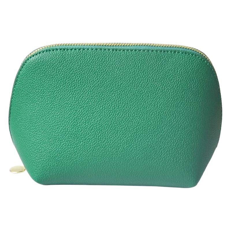PU Leather Makeup Bag Custom Cube Waterproof Travel. Beige view 2