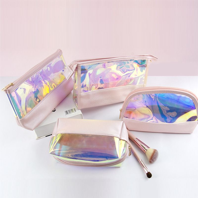 Transparent TPU Cosmetic Bag Waterproof Travel Storage T-shaped bag view 3