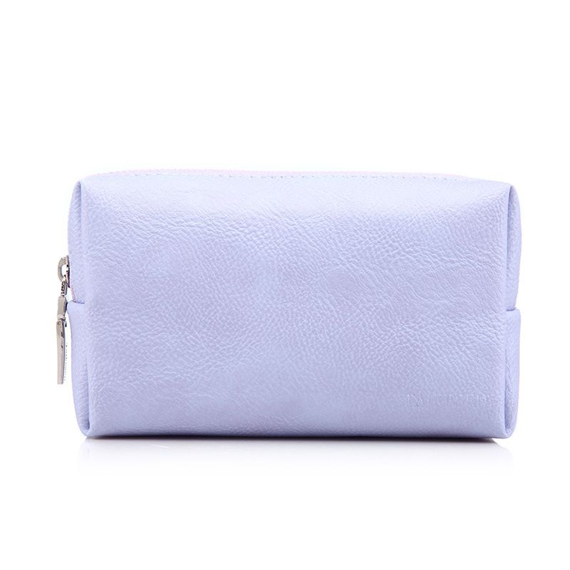 Tykson Laptop Accessories Bag PU Leather Storage Charm Purple 17*10*5.5cm