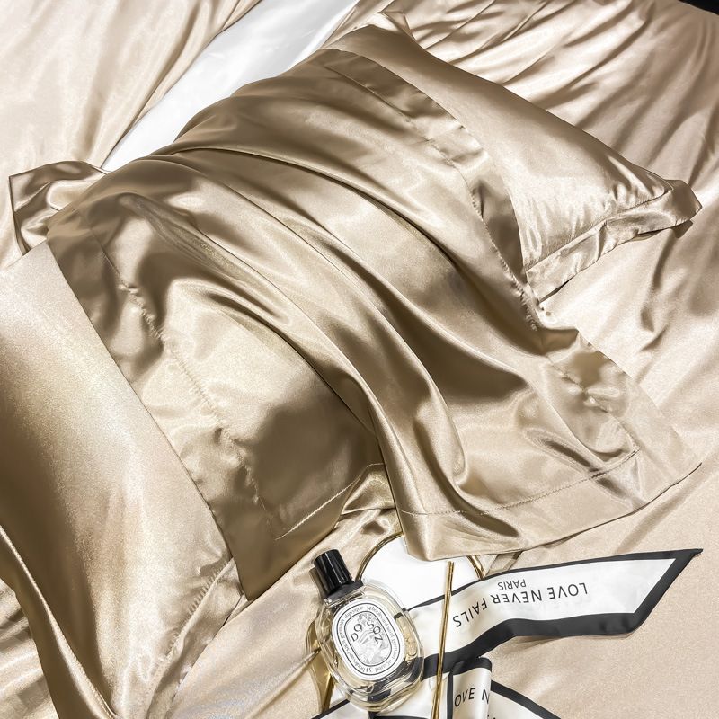 Satin Pillowcase Polyester Solid Color 48x74cm Bright red 48x74cm pair view 5