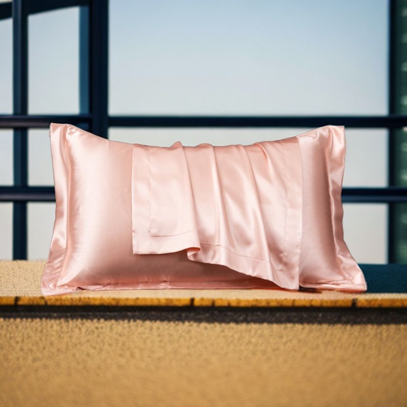 Satin Pillowcase Polyester Solid Color 48x74cm Elegant jade 48x74cm one pack