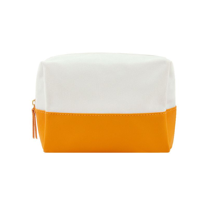 Canvas Makeup Bag Travel Storage Toiletry Organizer Orange