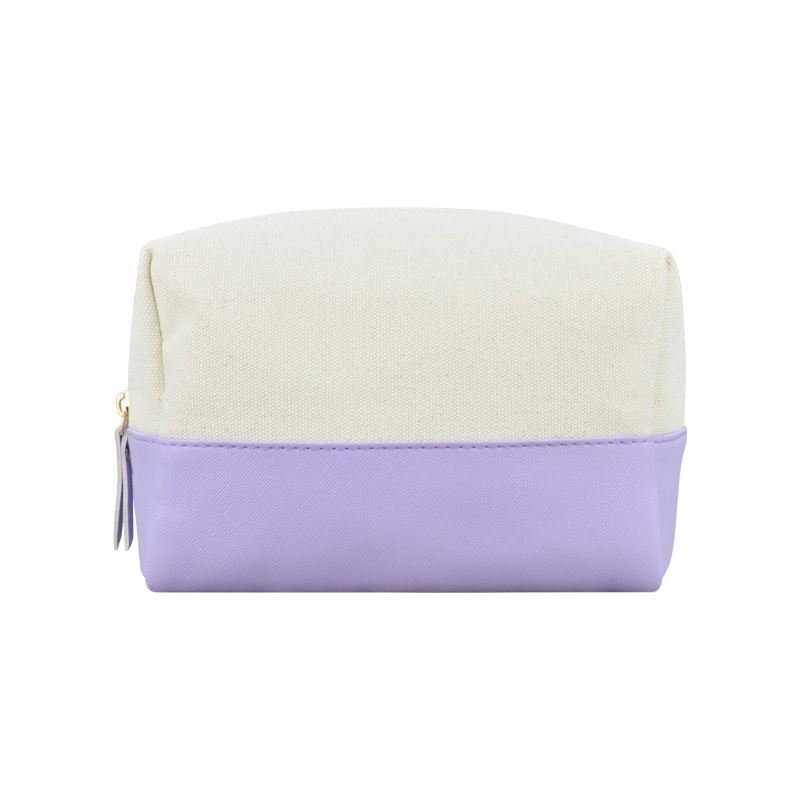 Canvas Makeup Bag Travel Storage Toiletry Organizer Violet