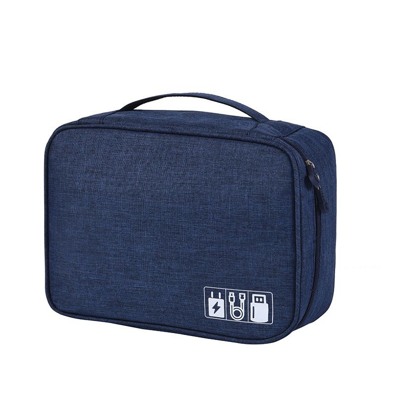 New Grand Hyatt Data Cable Storage Travel Digital. Double navy blue Medium