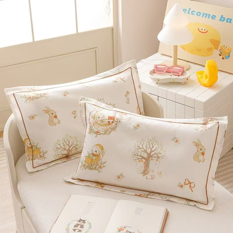 60s Cotton Pillowcase Cartoon Print 30x50cm Naughty bunny jxx 40*60cm (single view 3