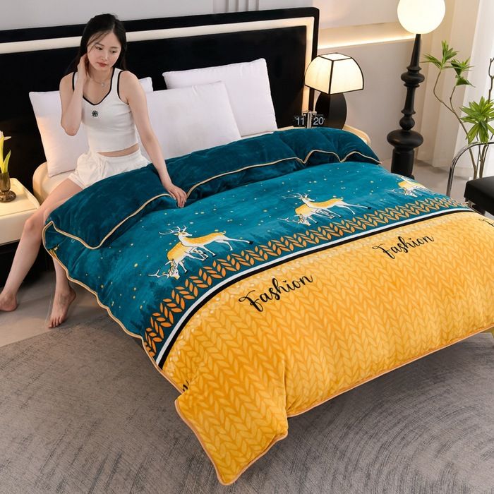Milk Velvet Quilt Cover Double Sided Fleece A deer has you 150x200cm — image 1