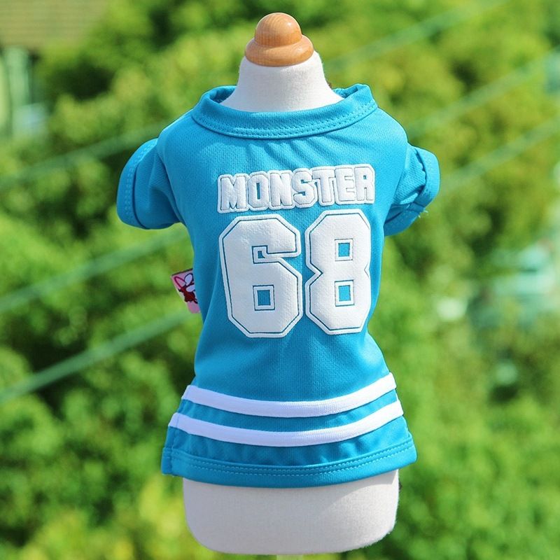 Pet T Shirt Cotton Little Monster Blue view 3