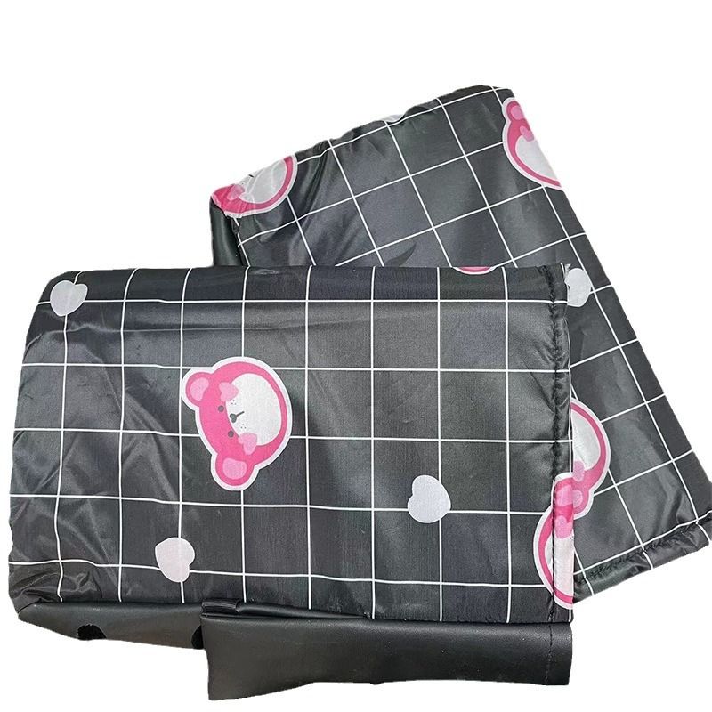 QZE Winter Electric Vehicle Handle Covers Waterproof Lilac bear style [a pair view 5