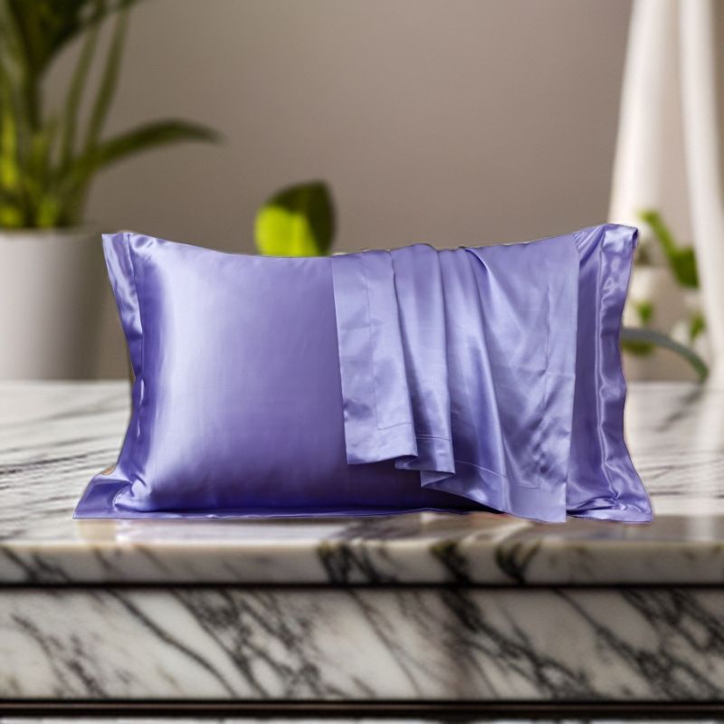 Pillowcase Polyester Satin Soft Anti Wrinkle [silky and anti-wrinkle] snow